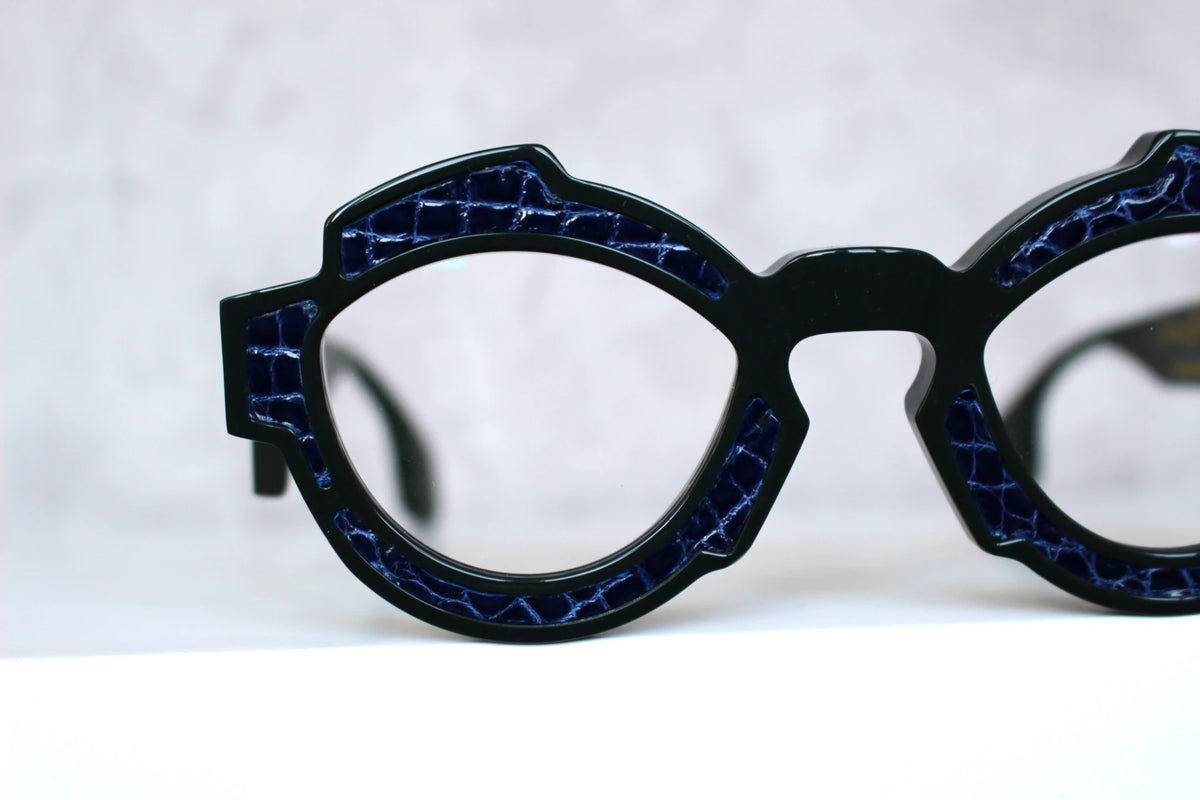 Ex Machina inserto in pelle di coccodrillo bicolor - CLARISSA OLIVERIO ART TO WEAR - CLARISSA OLIVERIO ART TO WEAR