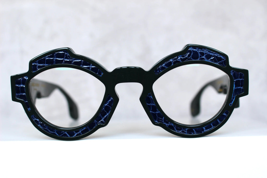 Ex Machina inserto in pelle di coccodrillo bicolor - CLARISSA OLIVERIO ART TO WEAR - CLARISSA OLIVERIO ART TO WEAR