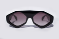 Vista frontale occhiali Marzocco 3.0 nero eyewear contemporaneo made in Italy