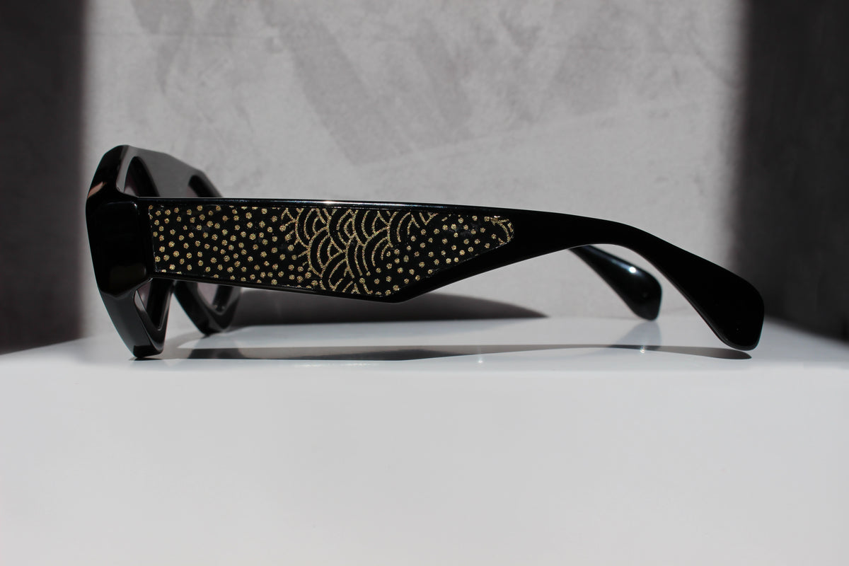 Marzocco 3.0 Nero inserto in carta washi - CLARISSA OLIVERIO ART TO WEAR