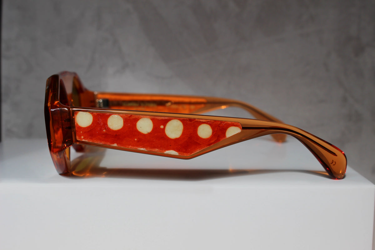 Marzocco 3.0 Arancione inserto in carta washi giapponese - CLARISSA OLIVERIO ART TO WEAR