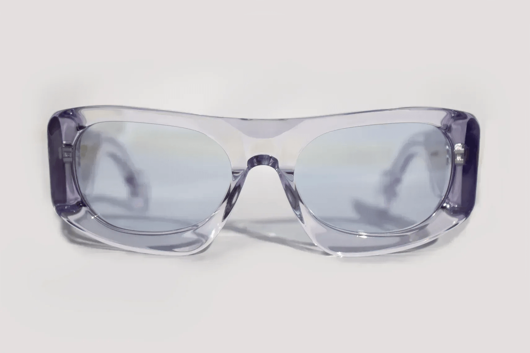 Ray Charles trasparente - inserto in coccodrillo - CLARISSA OLIVERIO ART TO WEAR