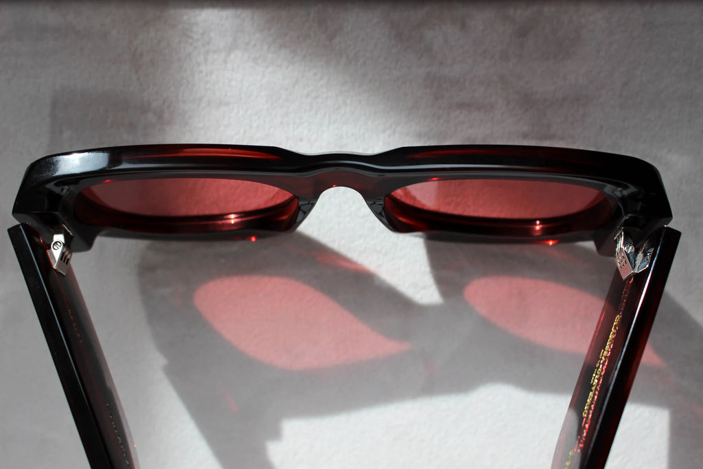 Ray Charles Rosso inserto in pelle di coccodrillo - CLARISSA OLIVERIO ART TO WEAR - CLARISSA OLIVERIO ART TO WEAR