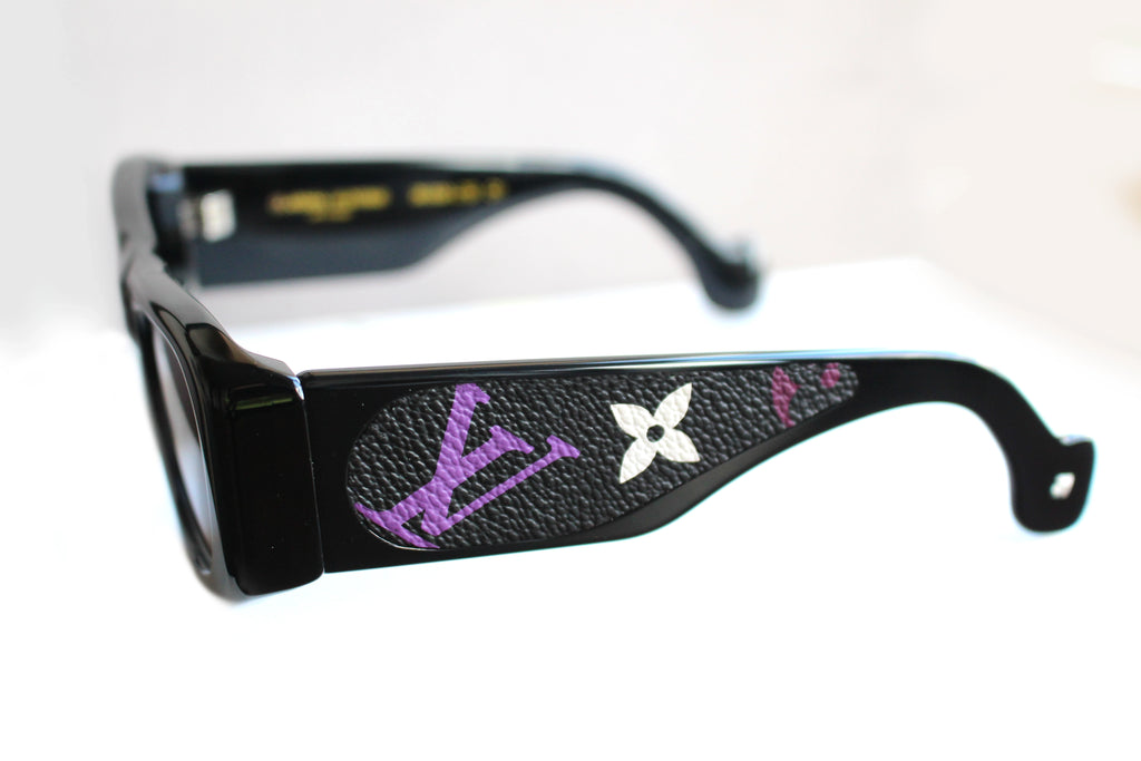Ray Charles Radical Mash-Up upcycled insert in Canvas Monogram Louis Vuitton 33 colors Takashi Murakami - CLARISSA OLIVERIO ART TO WEAR