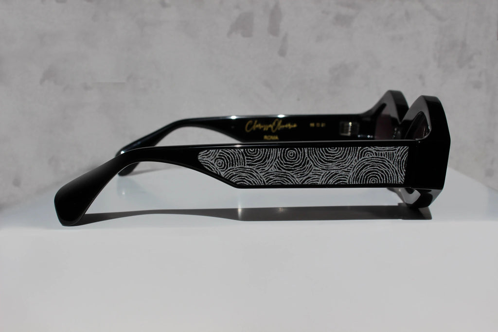 Roma Nero inserto in carta washi - CLARISSA OLIVERIO ART TO WEAR - CLARISSA OLIVERIO ART TO WEAR
