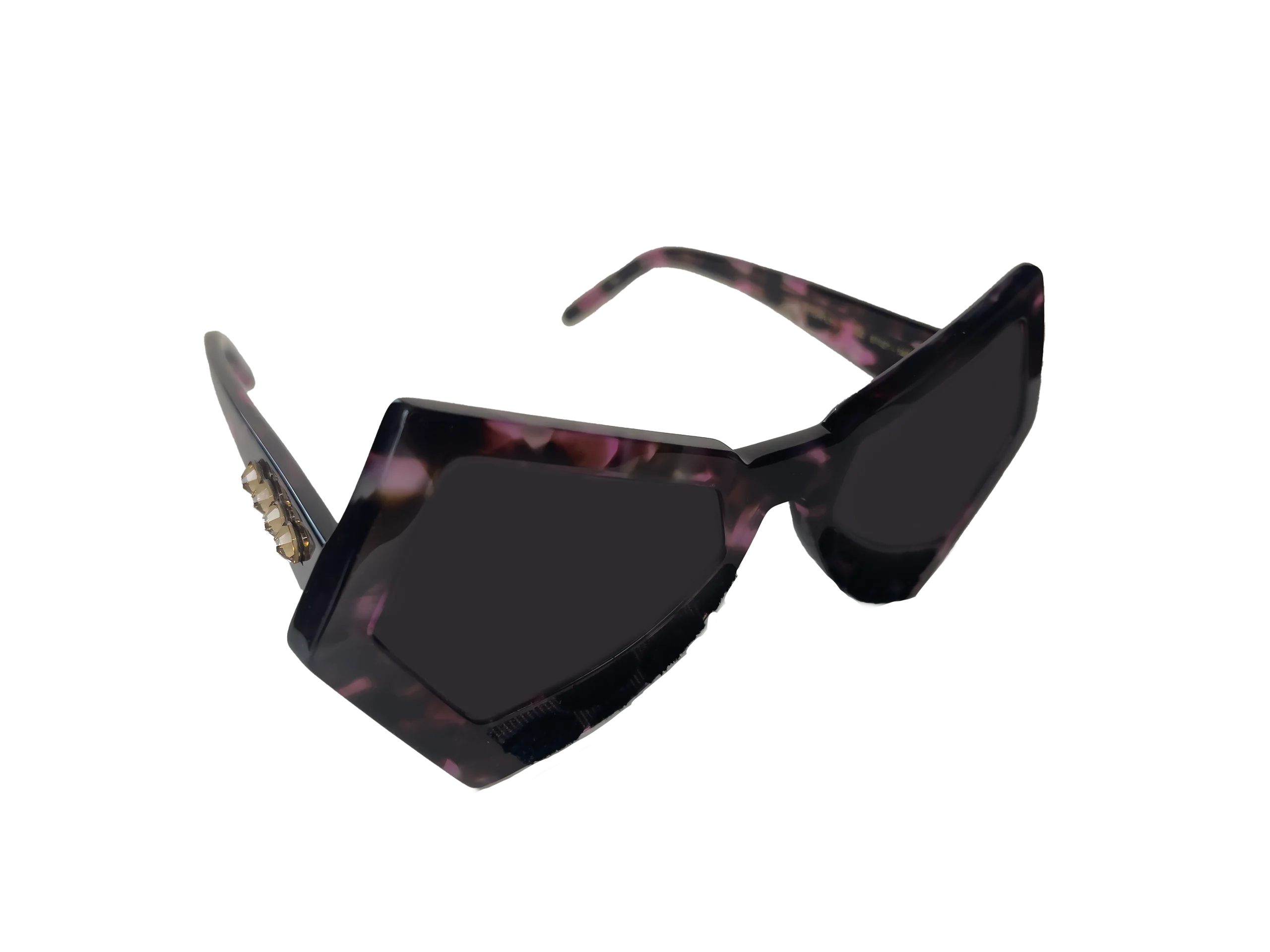 sunglasses butterfly silk velvet black poisClarissa Oliverio