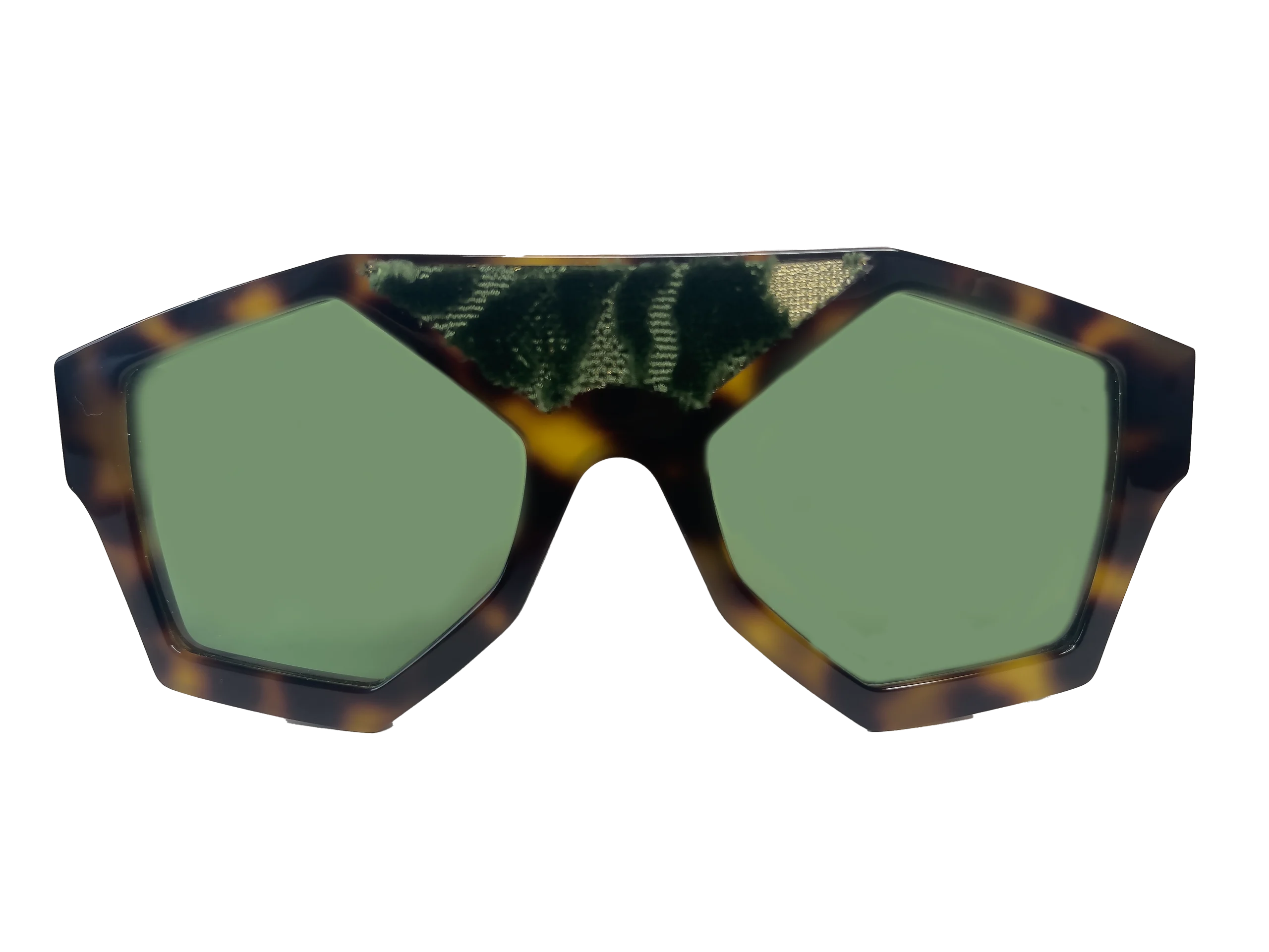 occhiali da sole marzocco seta velluto verde Clarissa OliveriO