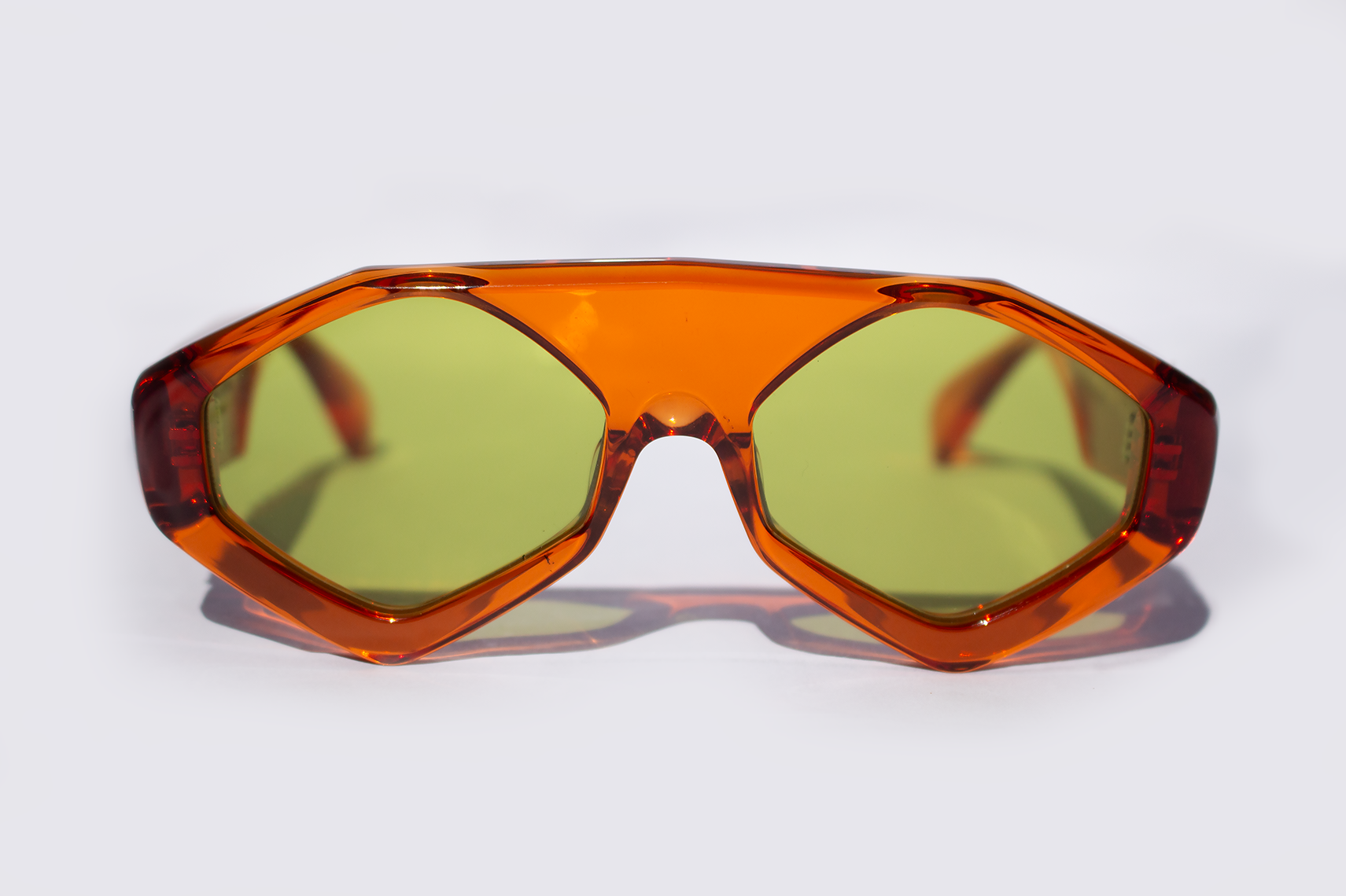 sunglass orange green lens